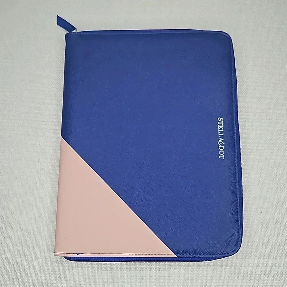Stella & Dot Jewelry Travel and Display Binder Organizer Pink and Blue
